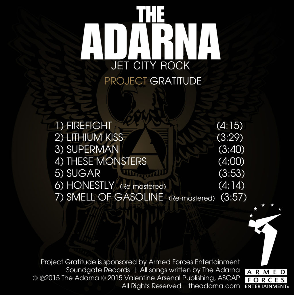 Project Gratitude by The Adarna Rear Album Cover