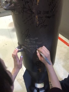 102 - Andreka signing the EOD unit's bomb - SW Asia