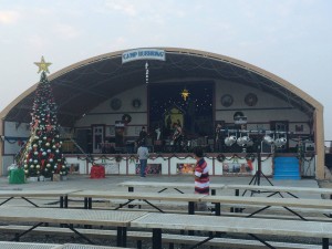 201 - At soundcheck. Tonight's office - Camp Buehring Kuwait