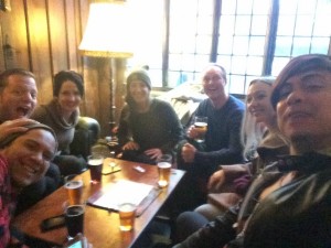 438 - Grabbing a drink with our fellow couchsurfers! — at The Old Red Lion, London