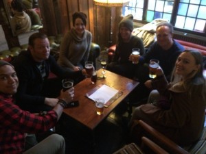 439 - Grabbing a drink with our fellow couchsurfers! — at The Old Red Lion, London