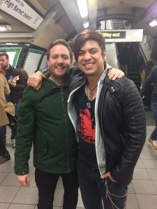 444 - William and his Uni-mate Bryn Fowler reunited after a long spell! Good man, now let's get drunk :D - Camden Town tube station.