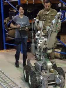087 - She's a pro with the EOD robot —
