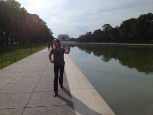 086 - Jeremiah at the the Reflecting Pool in  Washington DC