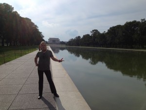 086 - Jeremiah at the the Reflecting Pool in  Washington DC