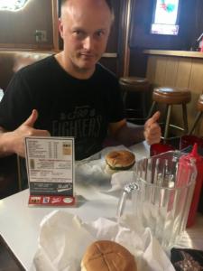 004 - Oliver sampling a Juicy Lucy at Matt's in Minneapolis, MN